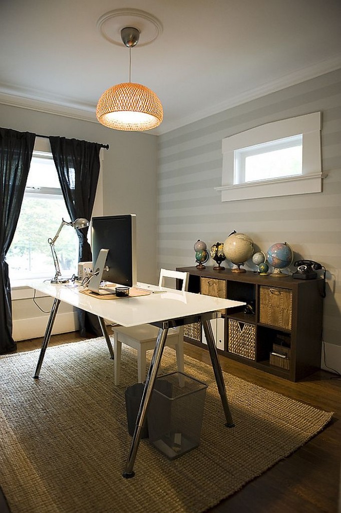 Subtle-use-of-stripes-in-the-eclectic-home-office