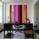 Unique-wall-art-additions-brings-stripes-to-the-home-office